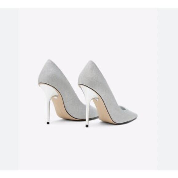 Good American Emma Silver Glitter Stiletto Heels Women’s Size 12 New Box - Picture 4 of 16